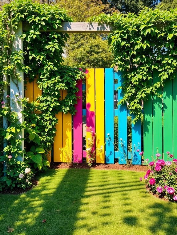 vibrant decorative garden structures