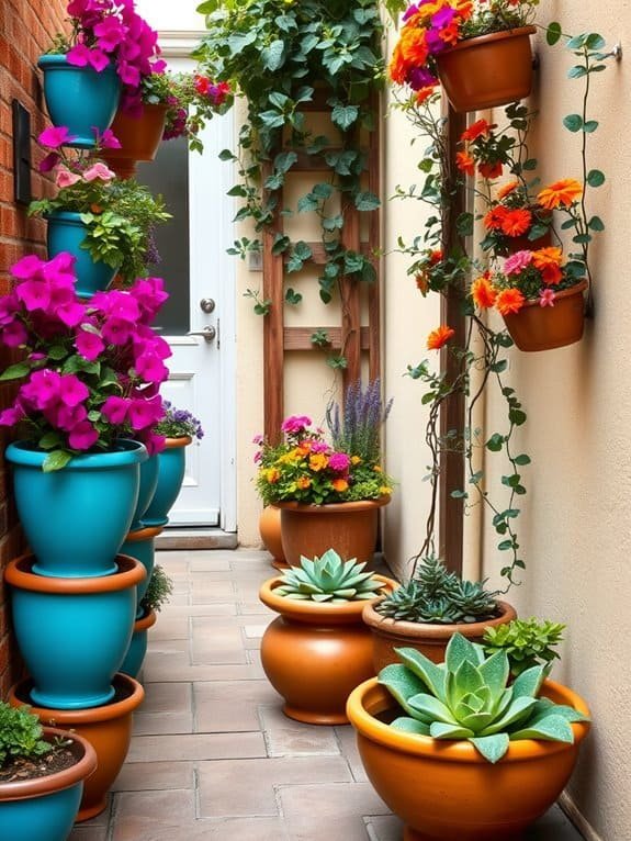 vibrant decorative plant containers