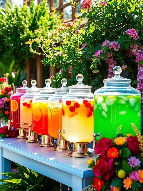 vibrant drink serving station