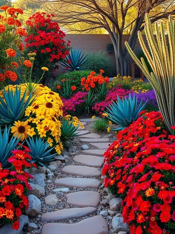 vibrant floral garden displays