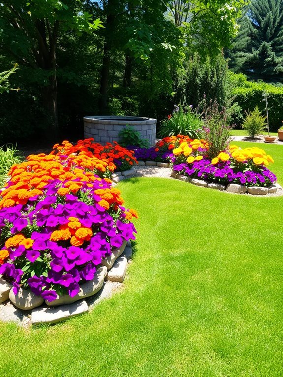 vibrant floral garden displays