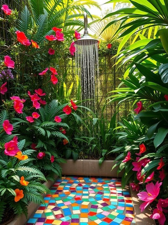 vibrant floral water play