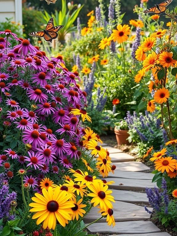 vibrant flowering nectar sources