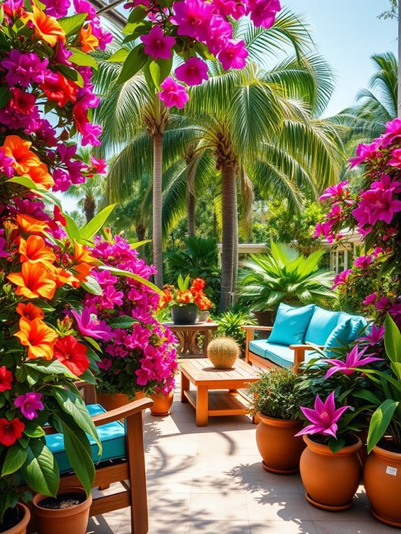 vibrant indoor plant display