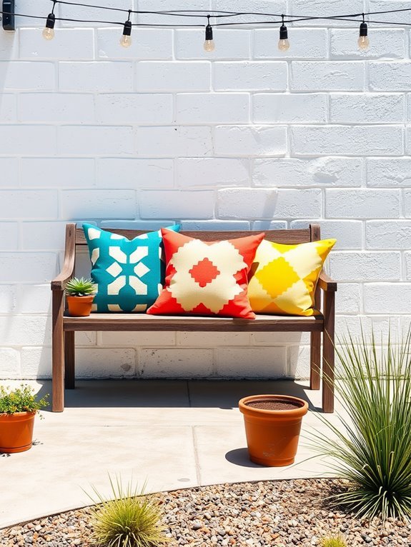 vibrant outdoor cushion decor