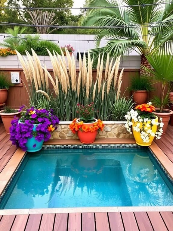 vibrant outdoor planter decor