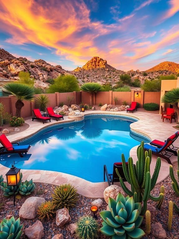 vibrant outdoor relaxation area