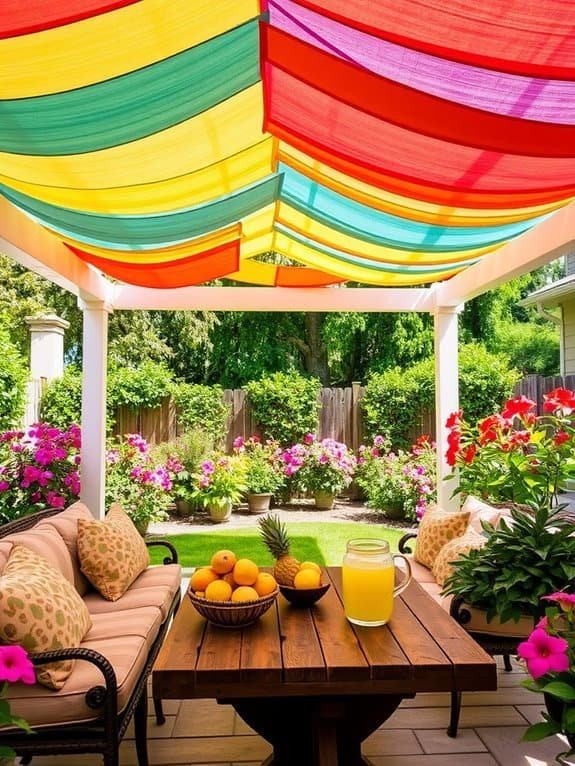 vibrant outdoor relaxation space