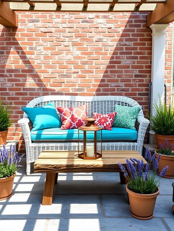 vibrant outdoor seating cushions