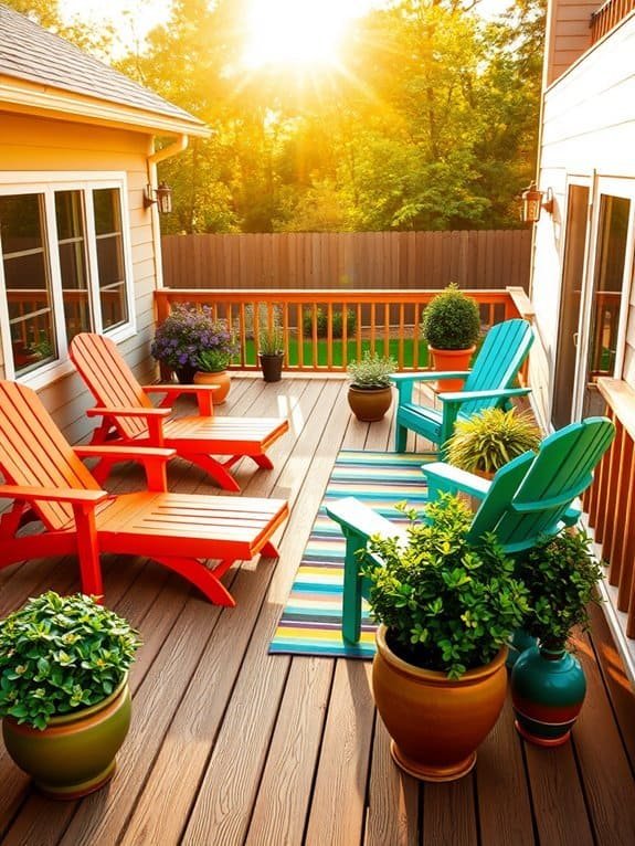 vibrant outdoor seating options