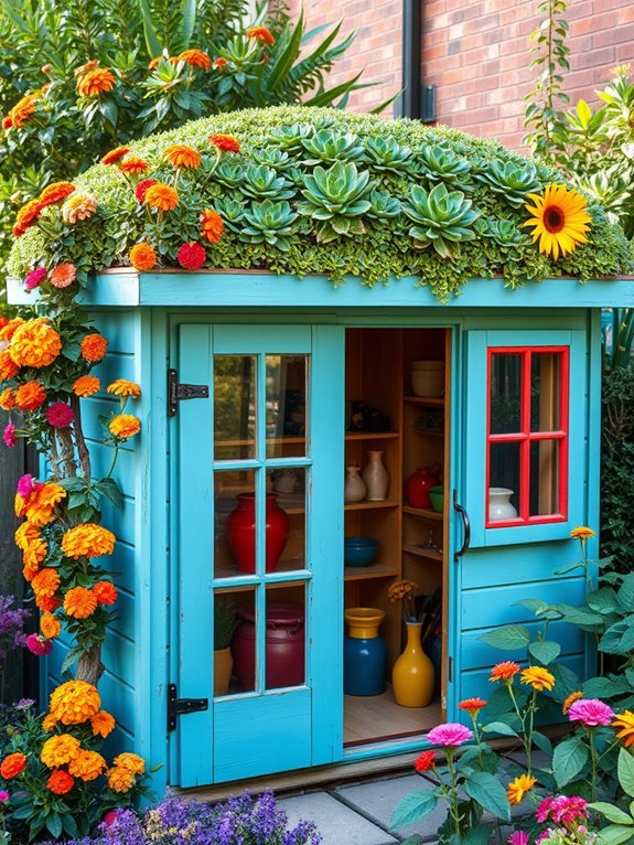 vibrant outdoor storage solution