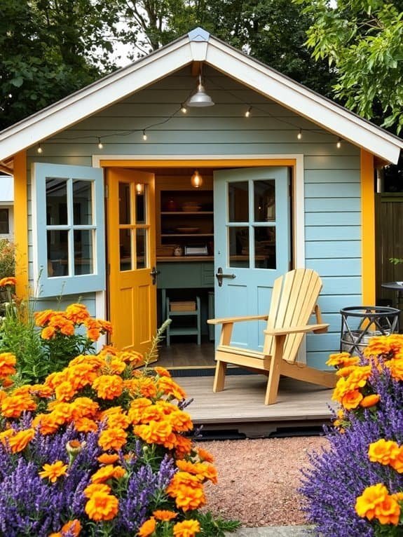 vibrant outdoor storage space