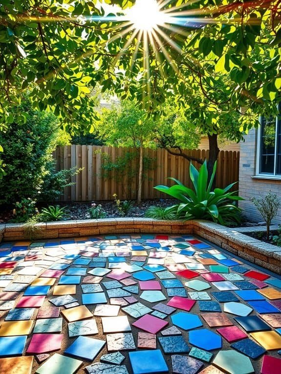 vibrant patterned paving stones