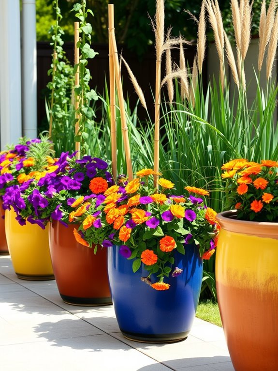 vibrant planter dividers concept