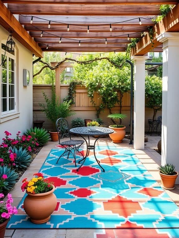 vibrant rugs for outdoors