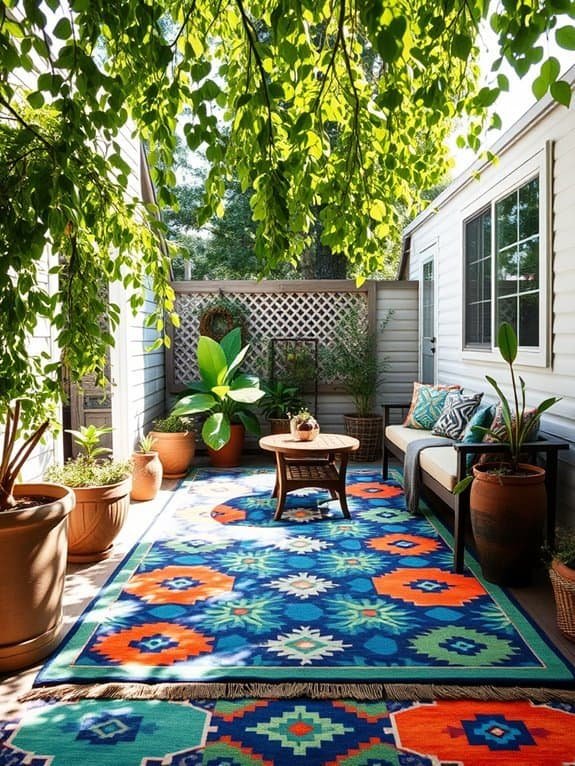 vibrant rugs for outdoors