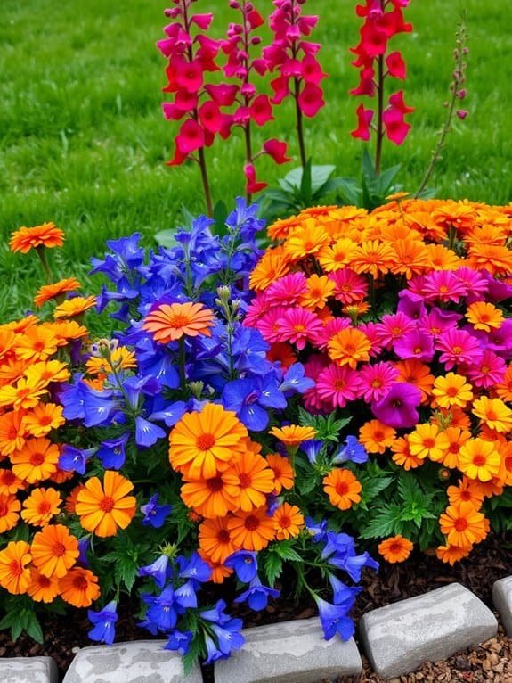 vibrant seasonal flowering plants