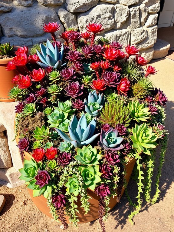 vibrant succulent arrangements showcased