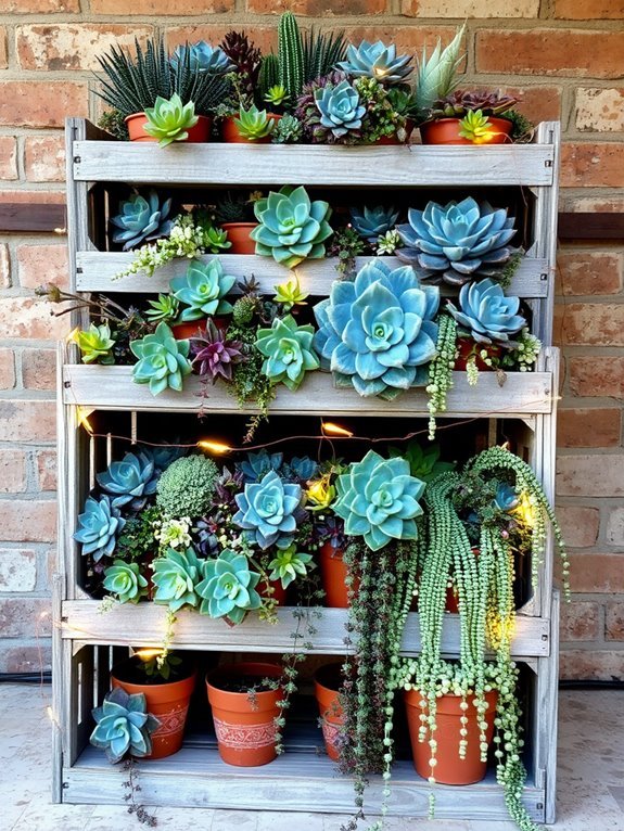 vibrant succulent plant arrangement