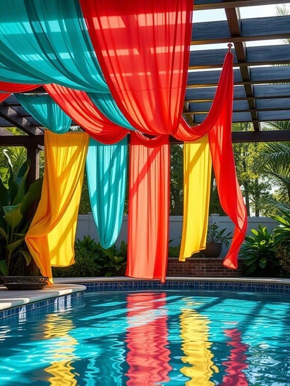 vibrant textile hanging elegantly