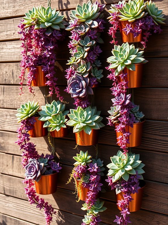 vibrant vertical plant display