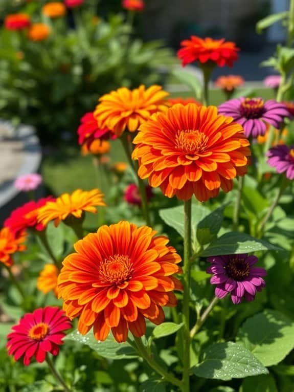 vibrant zinnias for gardens