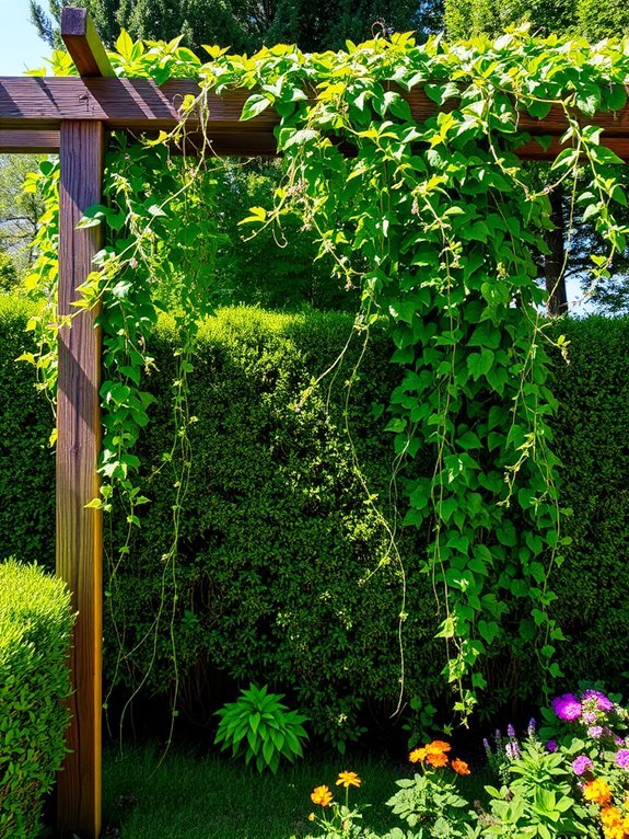 vines climbing on trellis