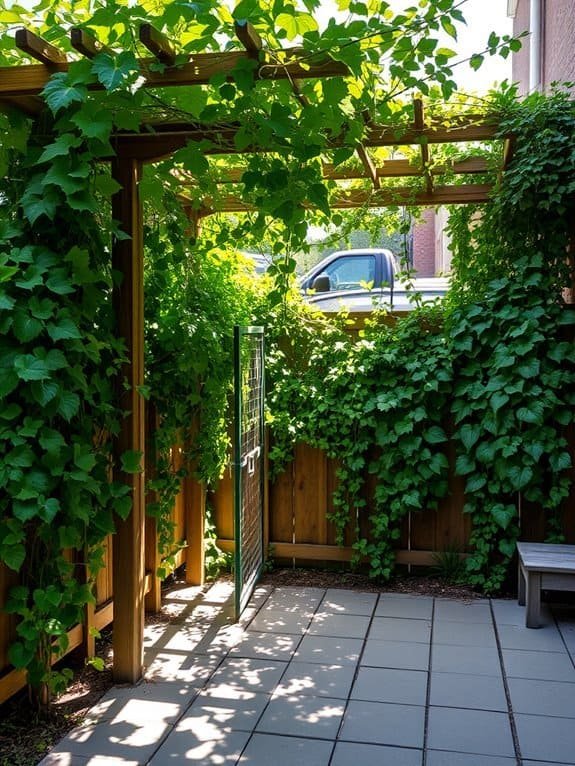 vines climbing on trellis