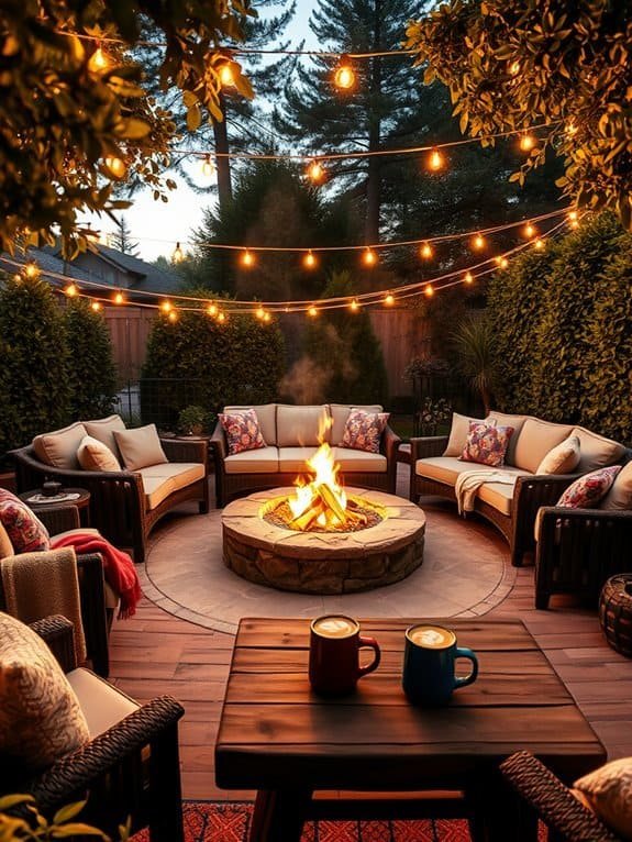 warm outdoor gathering space