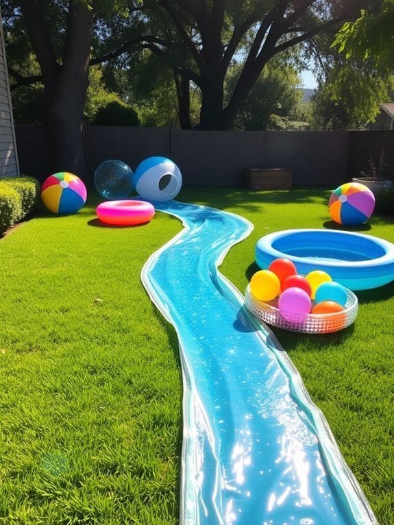 water filled sliding fun
