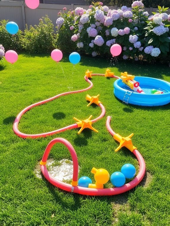 water gun race fun