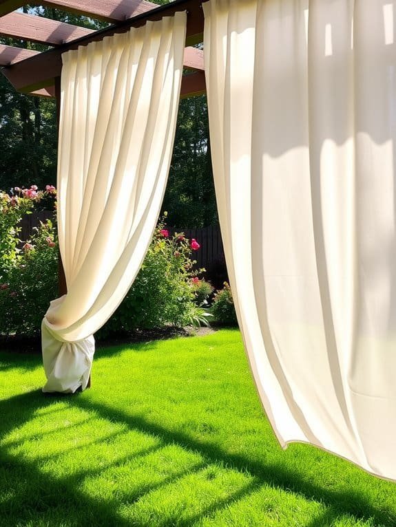 weather resistant privacy drapes