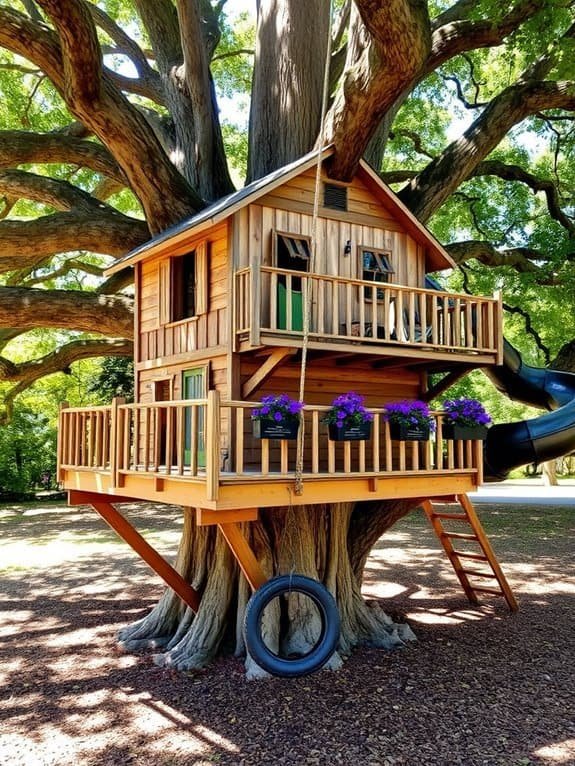whimsical elevated play space