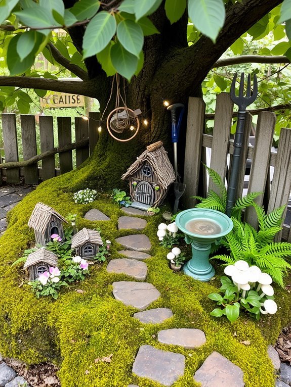 whimsical miniature garden retreat