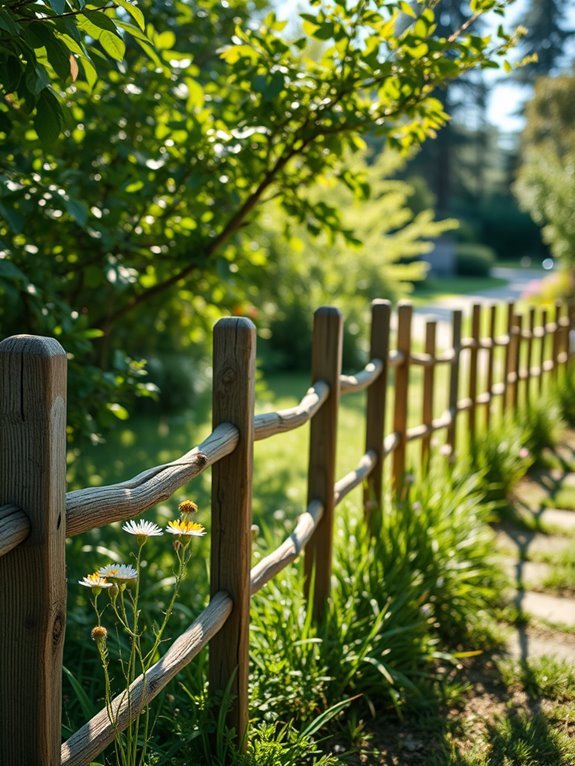 wooden fence with gaps