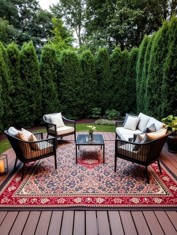 zoning with outdoor rugs